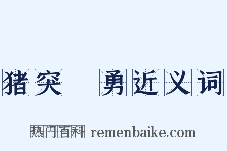 猪突豨勇近义词是什么意思的图片